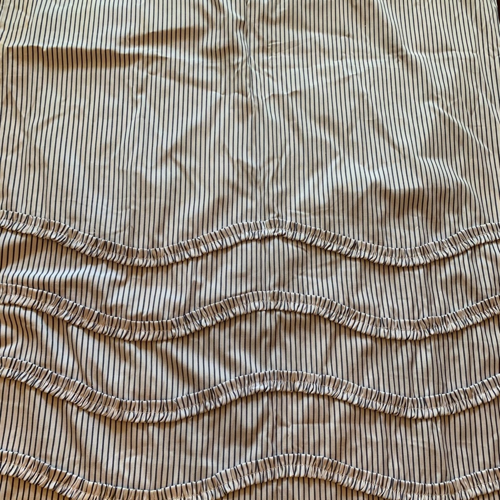Martha Stewart Navy/White Ruffle Shower Curtain